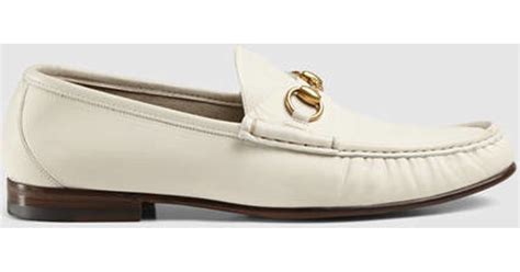 gucci 1953 horsebit loafer white